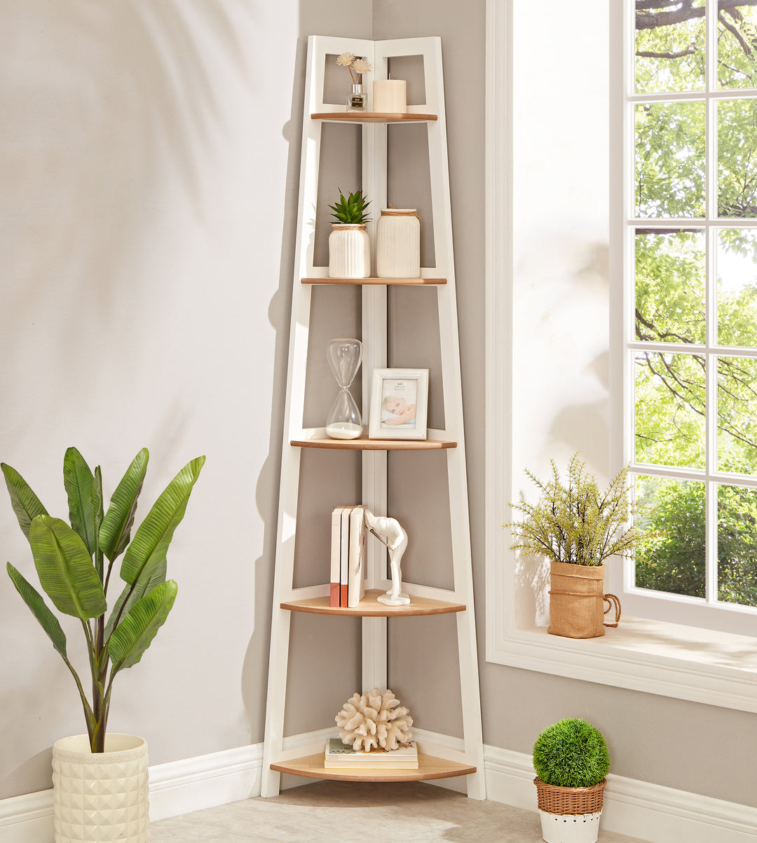 Alyvia Corner Bookshelf