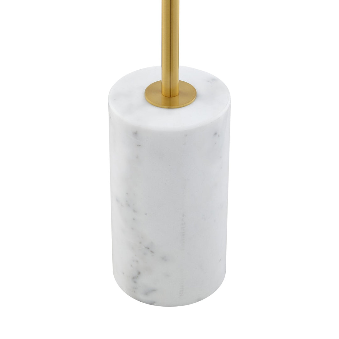 Inspired Home Tyrone Floor Lamp  Brass/White 3