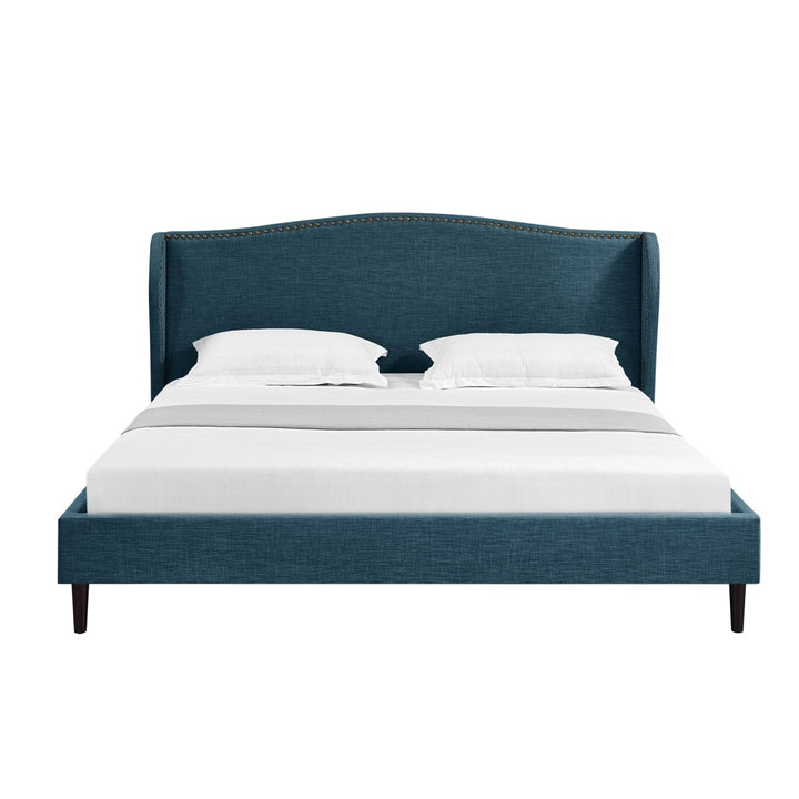 Rustic Manor Kamille Platform Bed Linen Navy 1