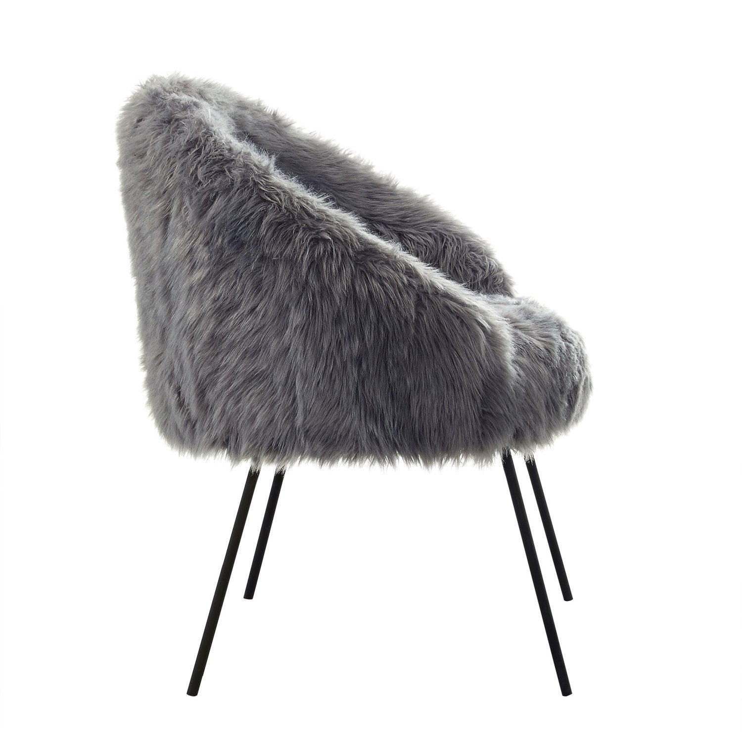 Fluffy discount grey chair