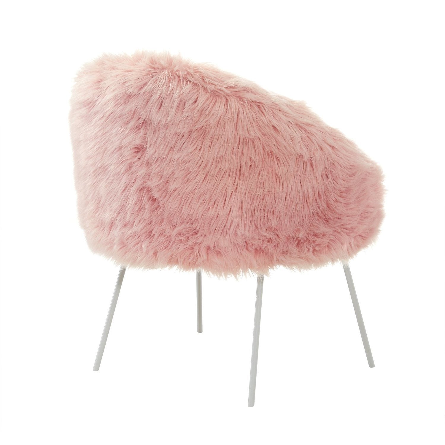 Fluffy best sale chair pink