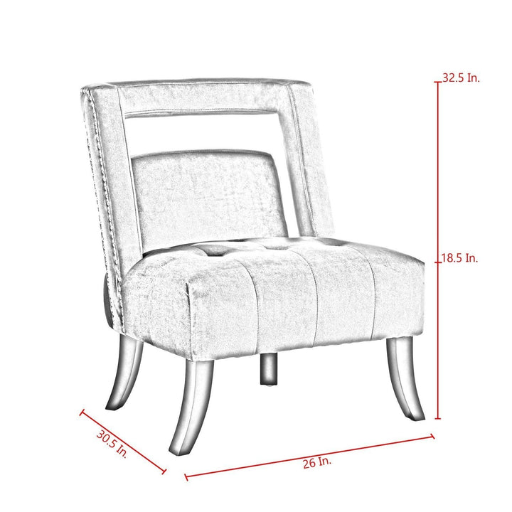 Accent Chair - Salvador Velvet Armless Accent Chair