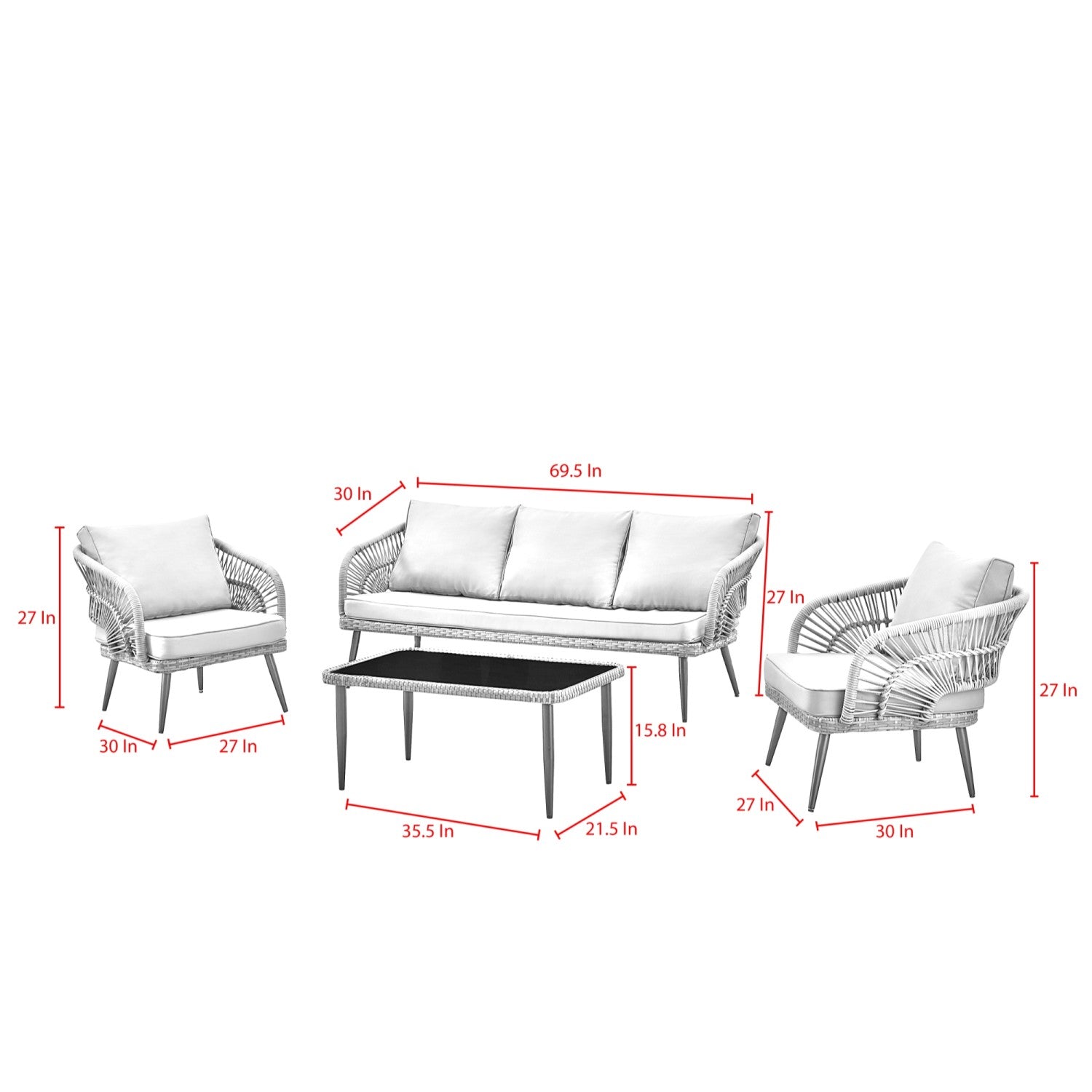 3 seater best sale outdoor setting