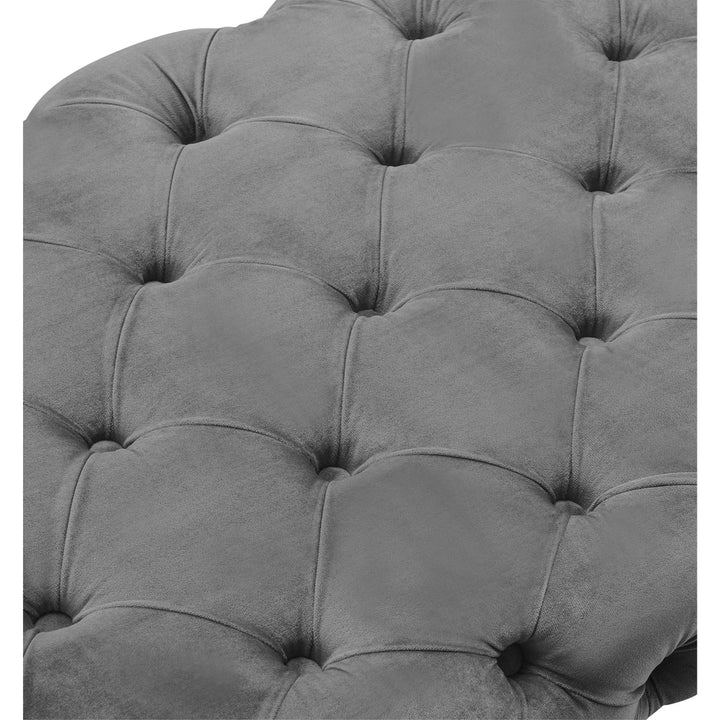 Bench - Claude Velvet Button Tufted Rectangular Bench