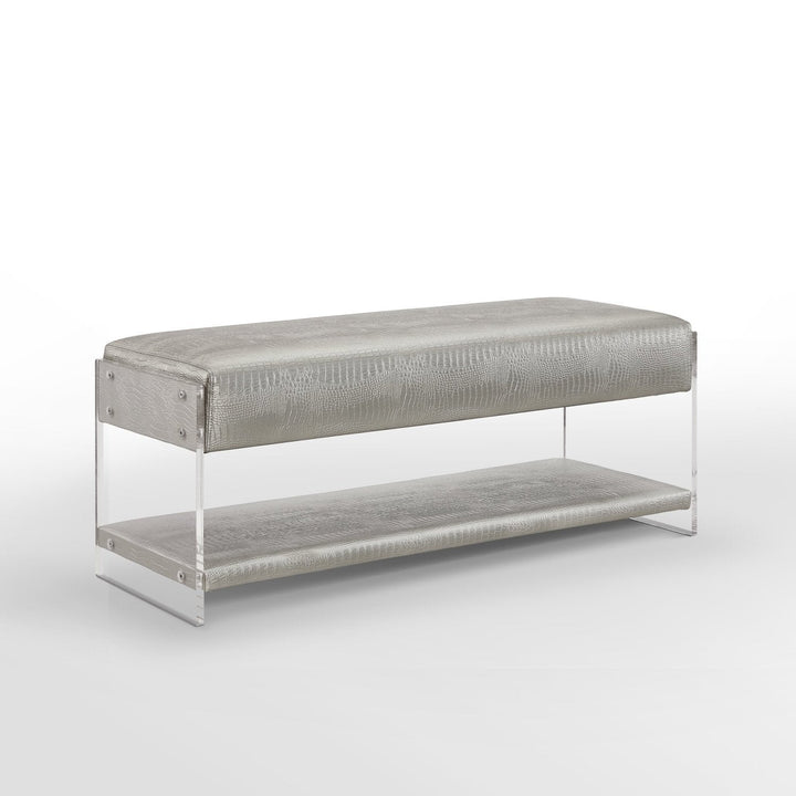 Bench - Galileo PU Leather Shelf Bench
