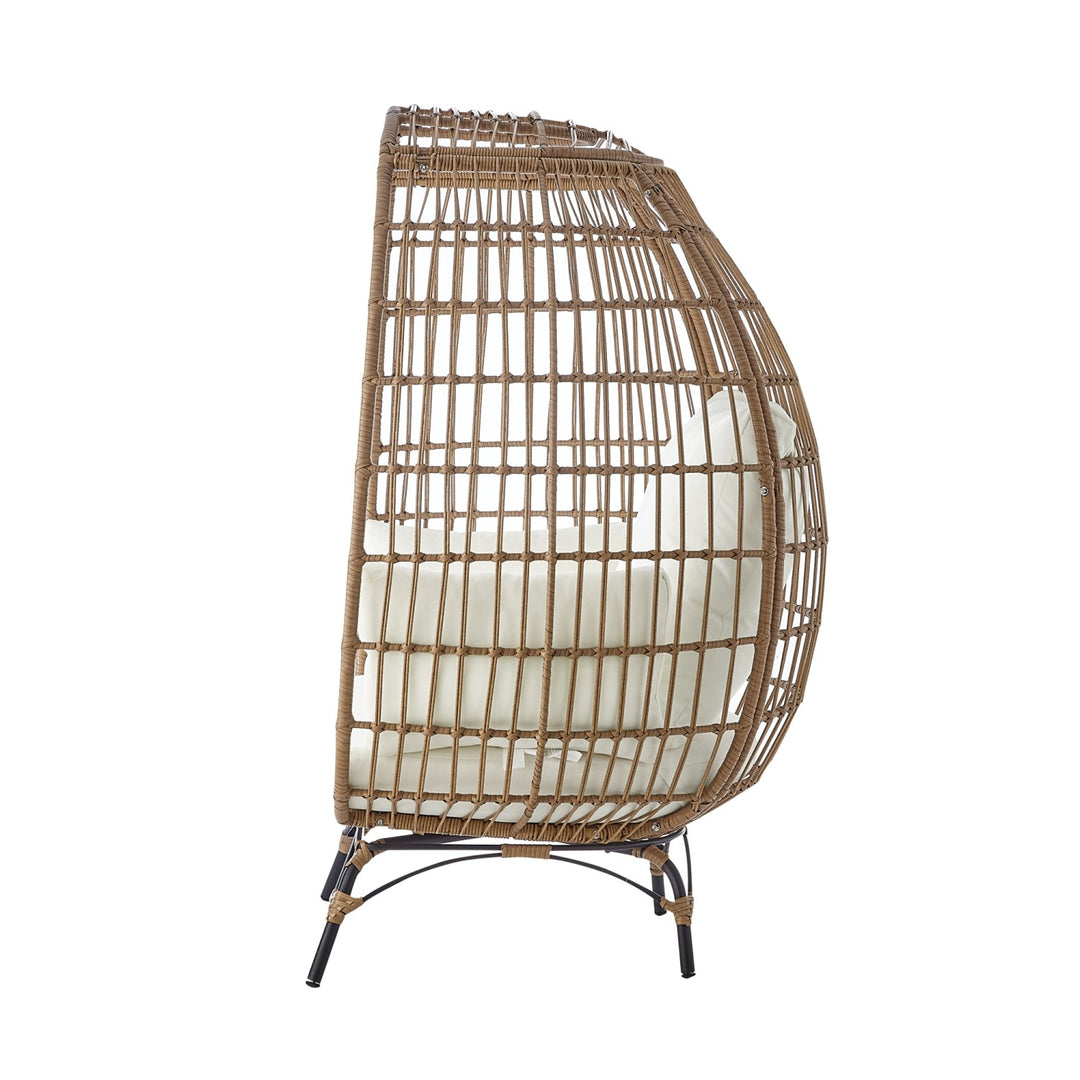 Inspired Home Vince Patio Chair  Ivory 2