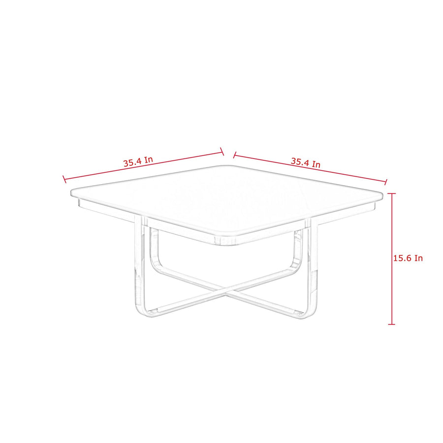 Latrice Modern Coffee Table High Gloss Lacquer Finish Top Polished