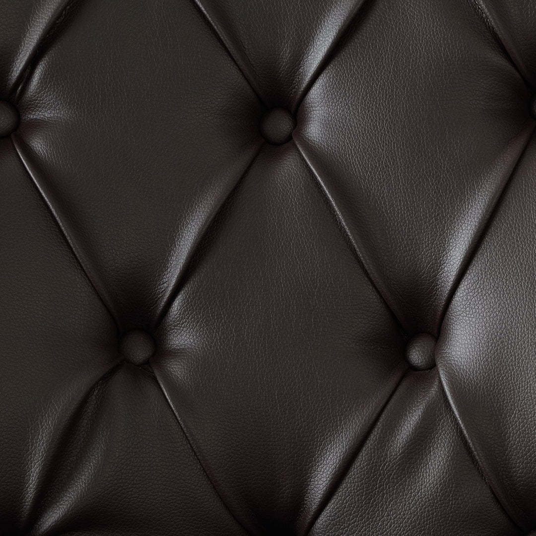 Dining Chair - Alberto Leather PU Front Tufted Dining Chair