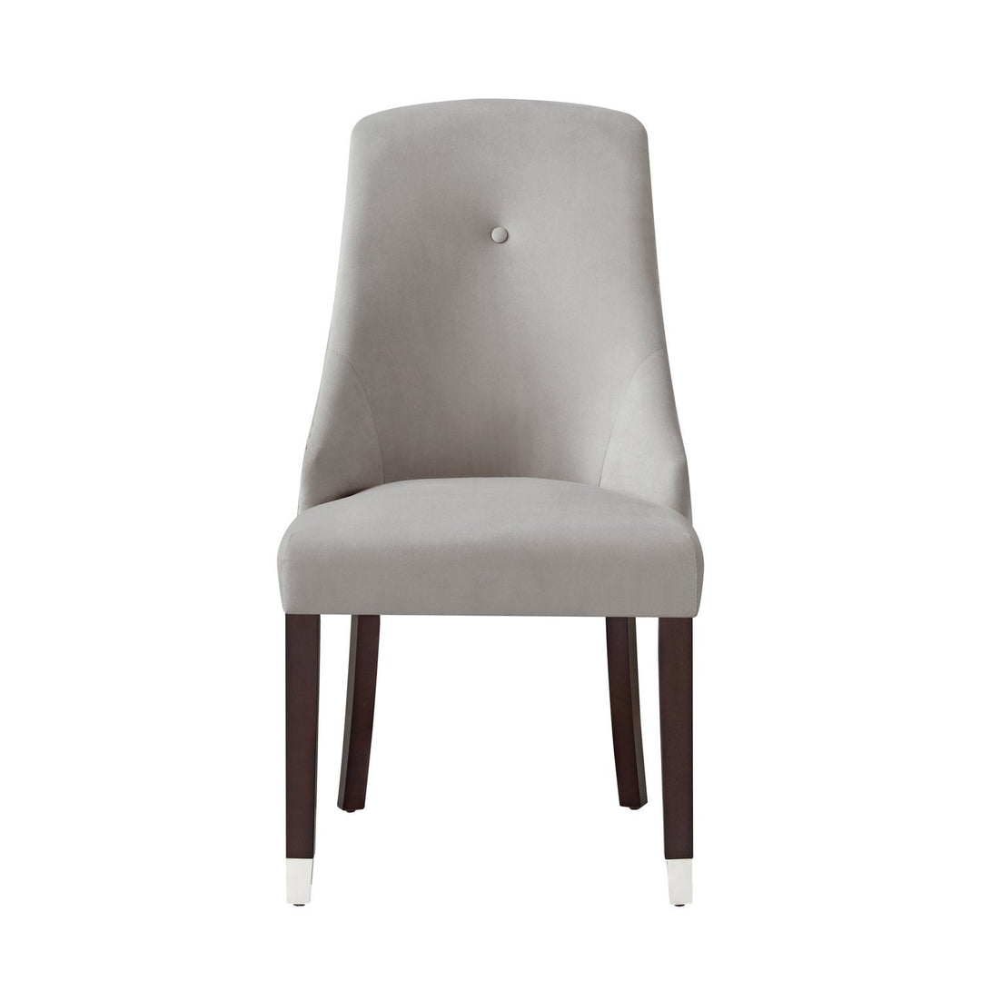 Dining Chair - Aria Single Tuft Curve Nailhead Back Dining Chair