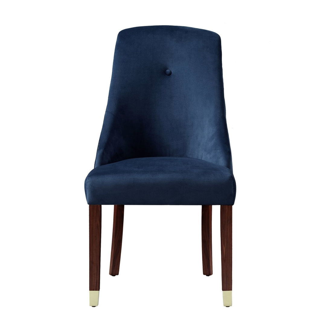 Dining Chair - Aria Single Tuft Curve Nailhead Back Dining Chair