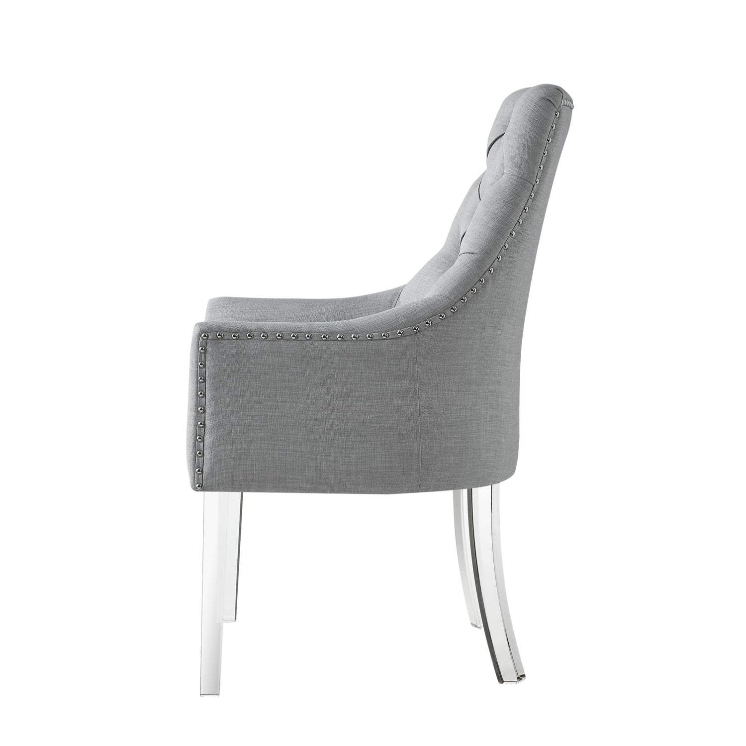 Chair with best sale acrylic legs