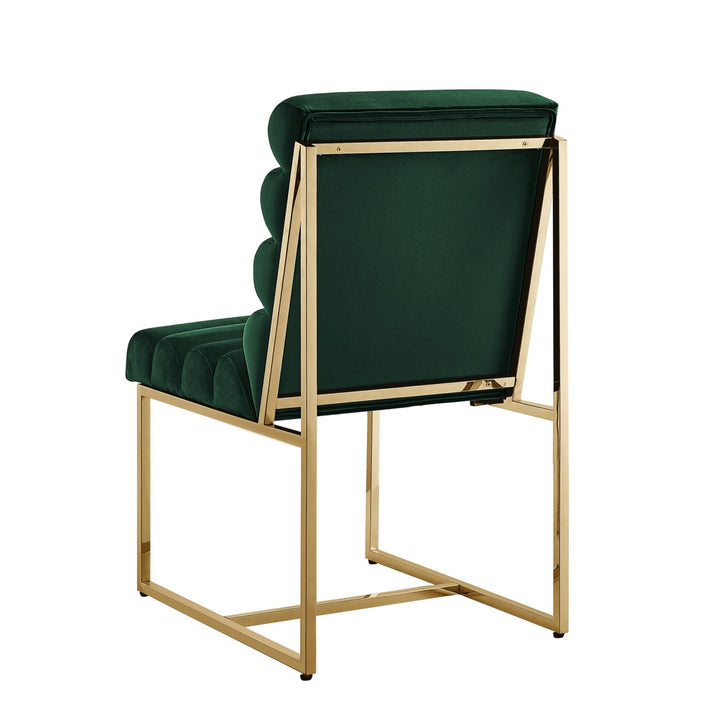 Inspired Home Dalia Dining Chair Velvet Hunter Green/Gold 3