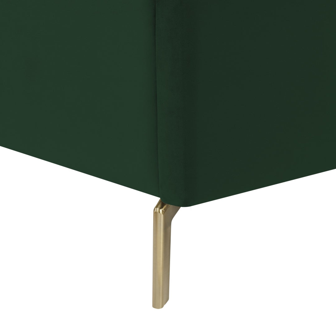 Inspired Home Kacie Platform Bed Velvet Green 4