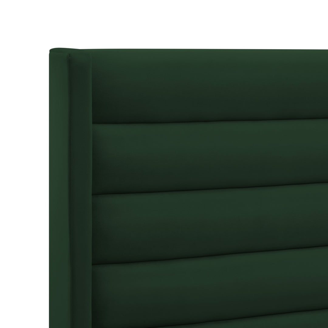 Inspired Home Kacie Platform Bed Velvet Green 5