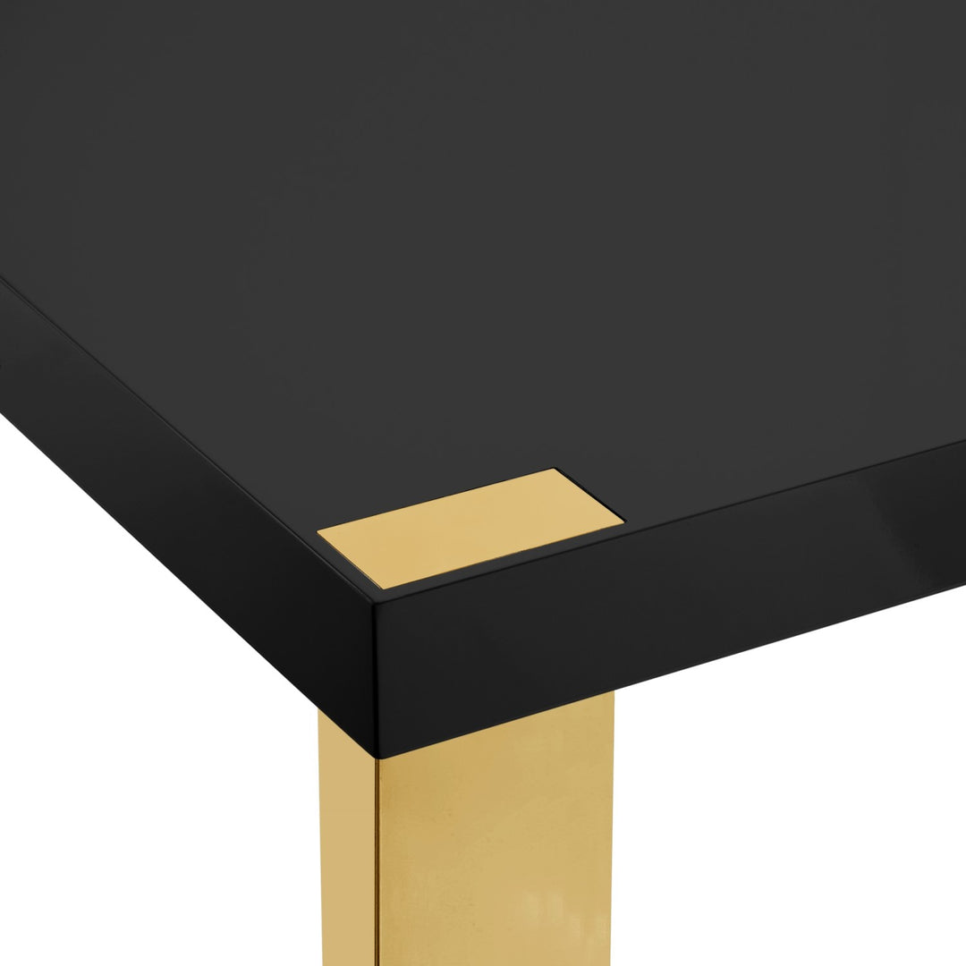 Inspired Home Lesly Dining Table Black/Gold 5