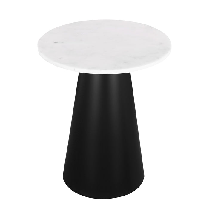 Inspired Home Zyler Marble Side Table Black Main