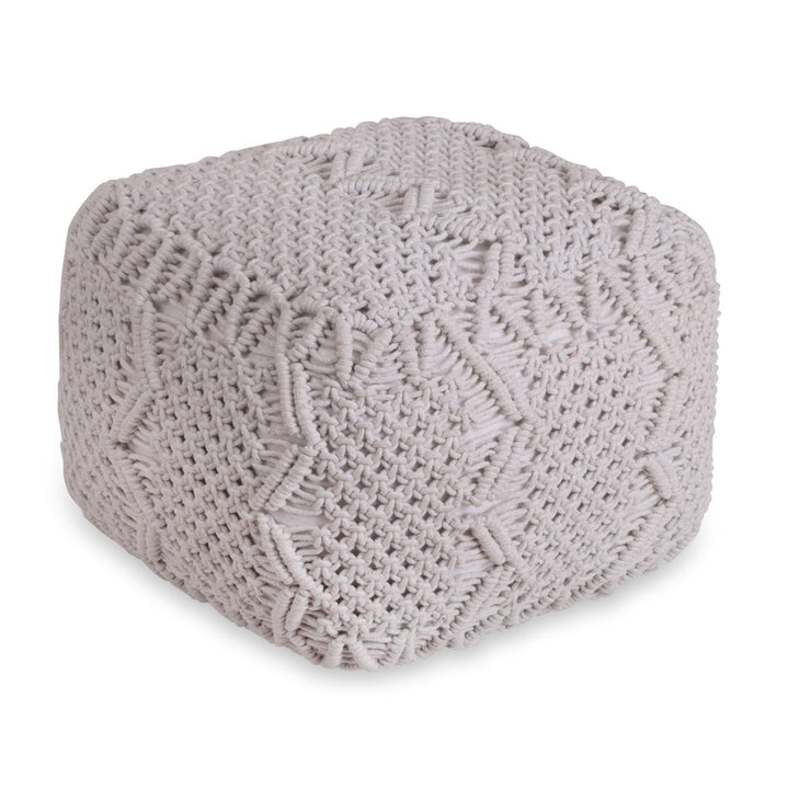 Gauge Hand Knitted Pouf