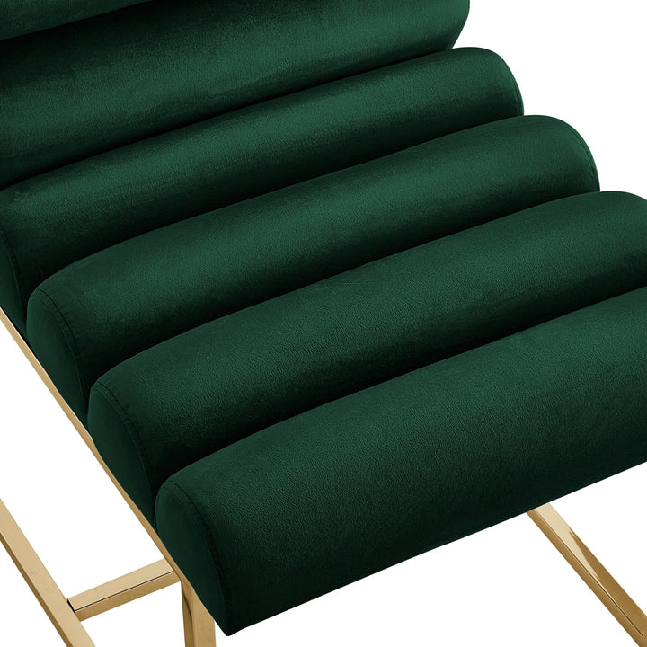 Inspired Home Dalia Dining Chair Velvet Hunter Green/Gold 5