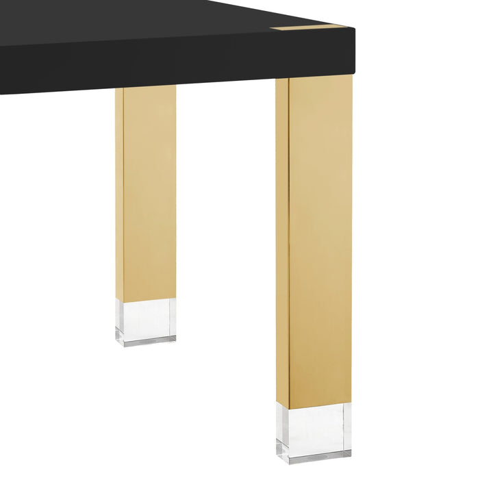 Inspired Home Lesly Dining Table Black/Gold 4