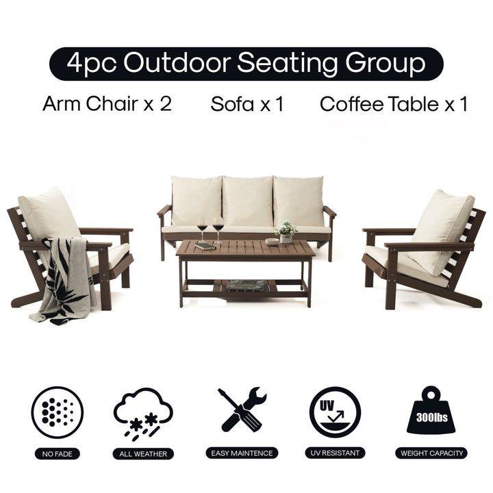 Salman Outdoor 4pc Seating Group
