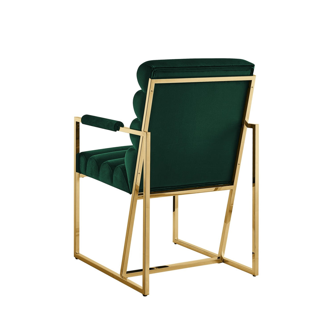 Inspired Home Dalia Dining Chair Velvet Hunter Green/Gold 3