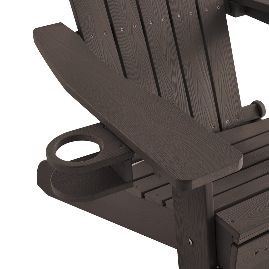 Inspired Home Cal Adirondack Chair  Chocolate 8