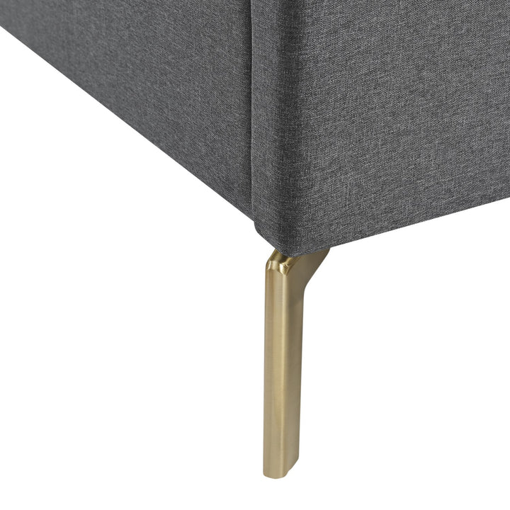 Inspired Home Caliyah Platform Bed Linen Grey 4
