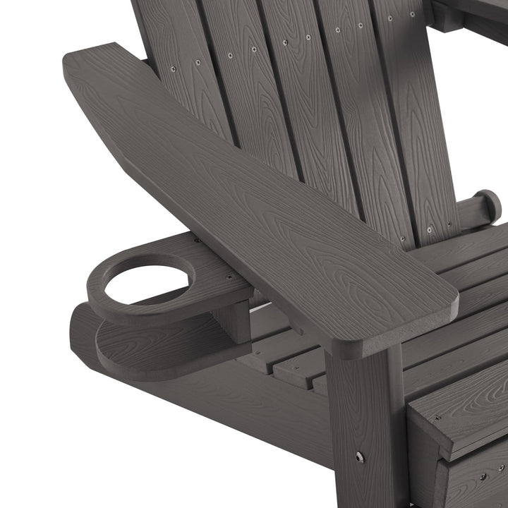 Inspired Home Cal Adirondack Chair  Charcoal Grey 8