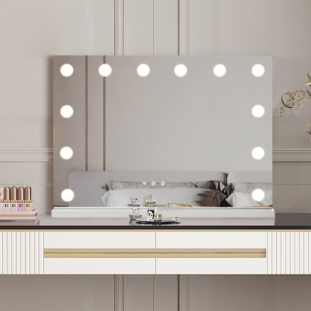 Miroir de maquillage Emmie Vanity avec 12 LED dimmables