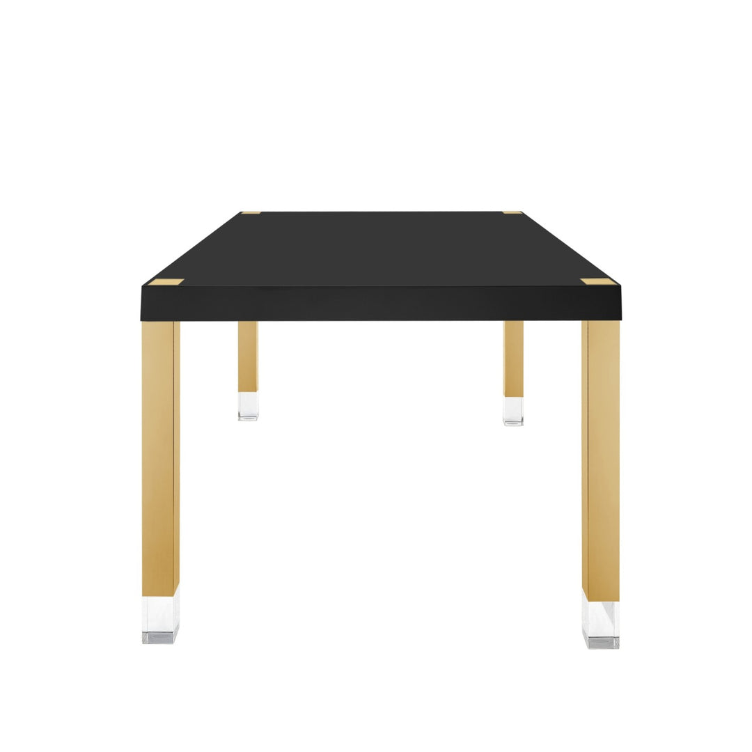 Inspired Home Lesly Dining Table Black/Gold 3