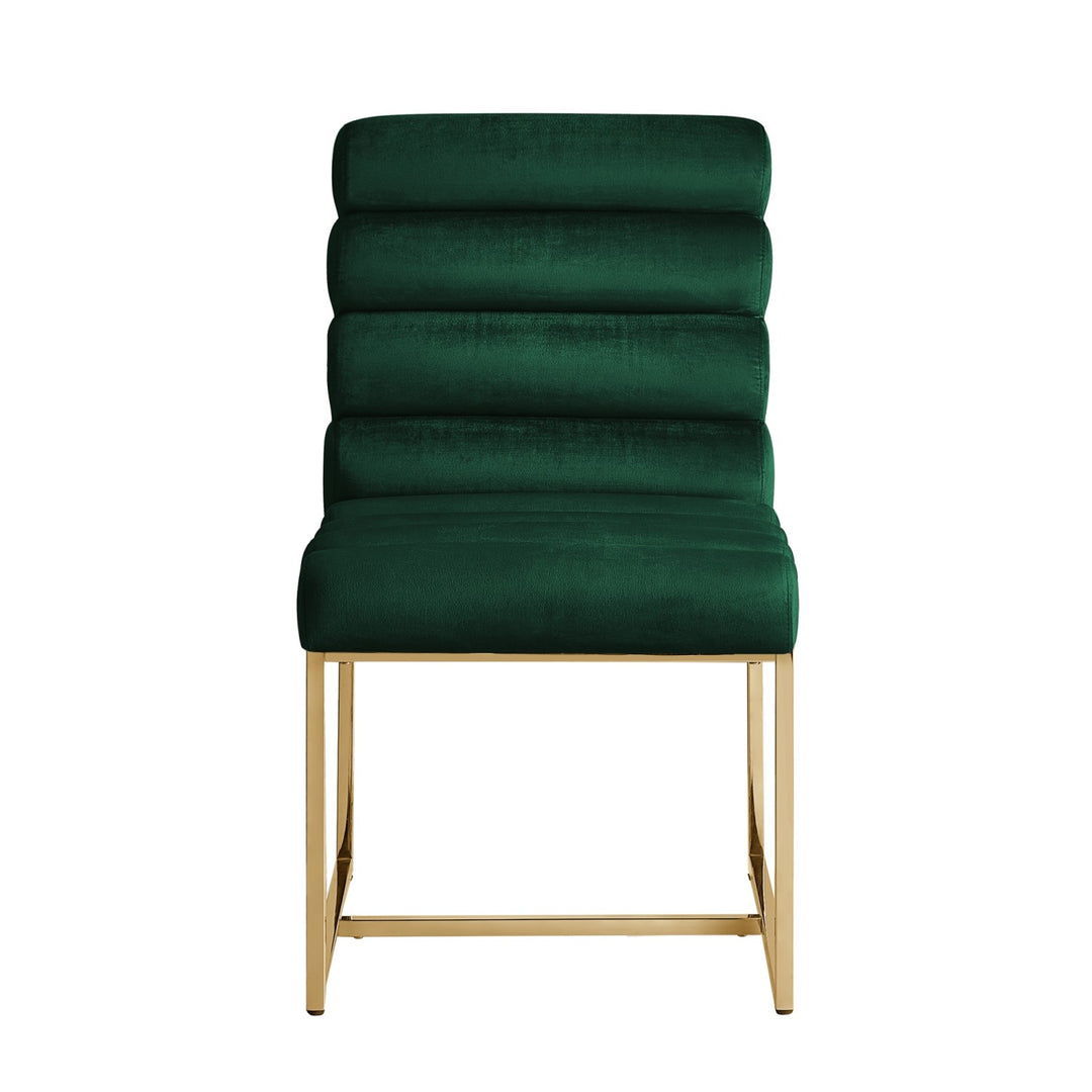 Inspired Home Dalia Dining Chair Velvet Hunter Green/Gold 1