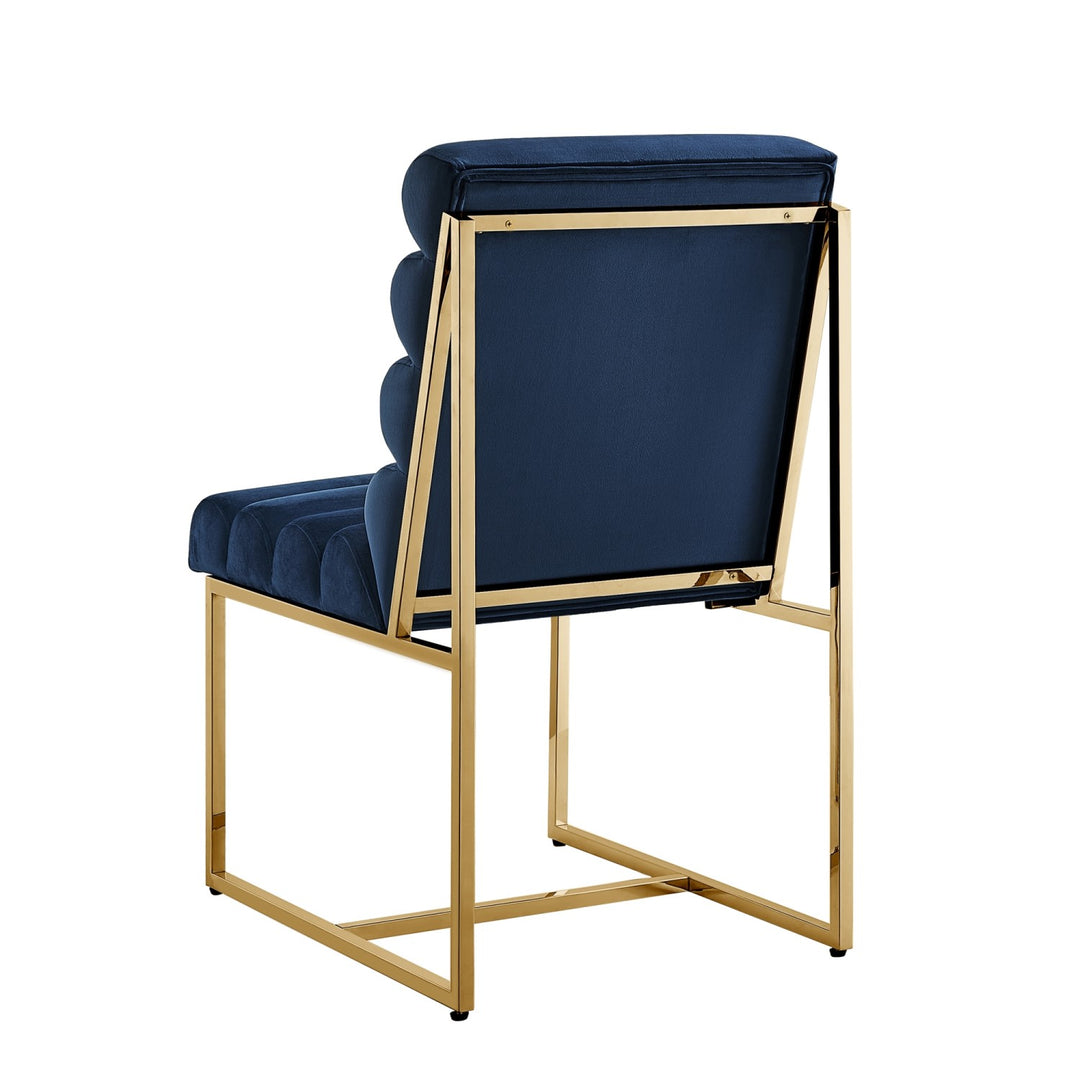 Inspired Home Dalia Dining Chair Velvet Navy/Gold 3