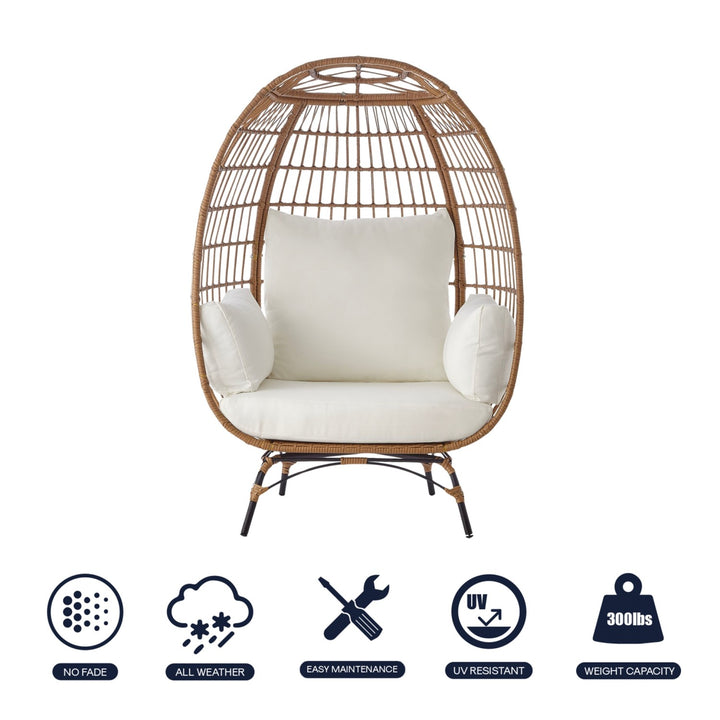 Inspired Home Vince Patio Chair  Ivory 1