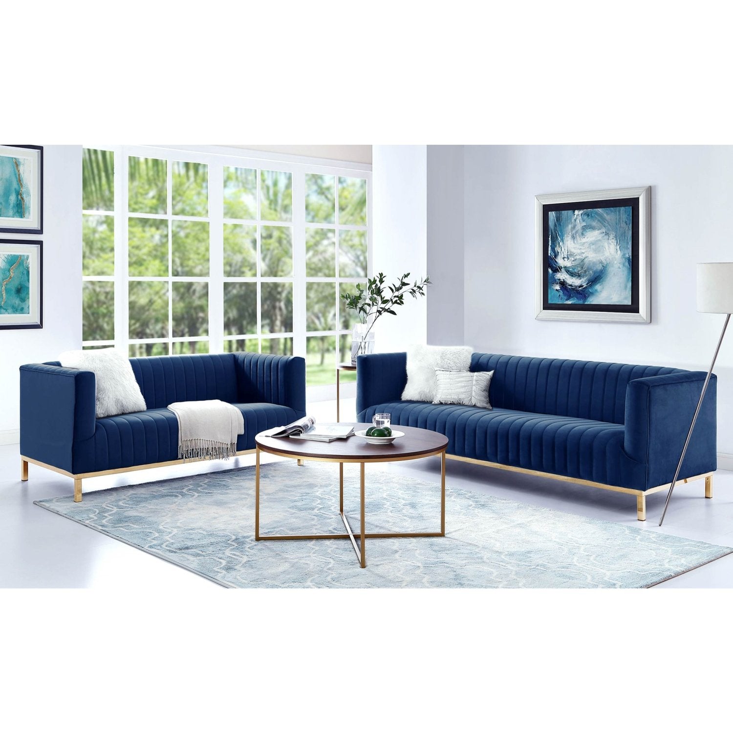 Sean Modern Sofa Tuxedo Line Stitch Tufted for Living Room – Inspired Home