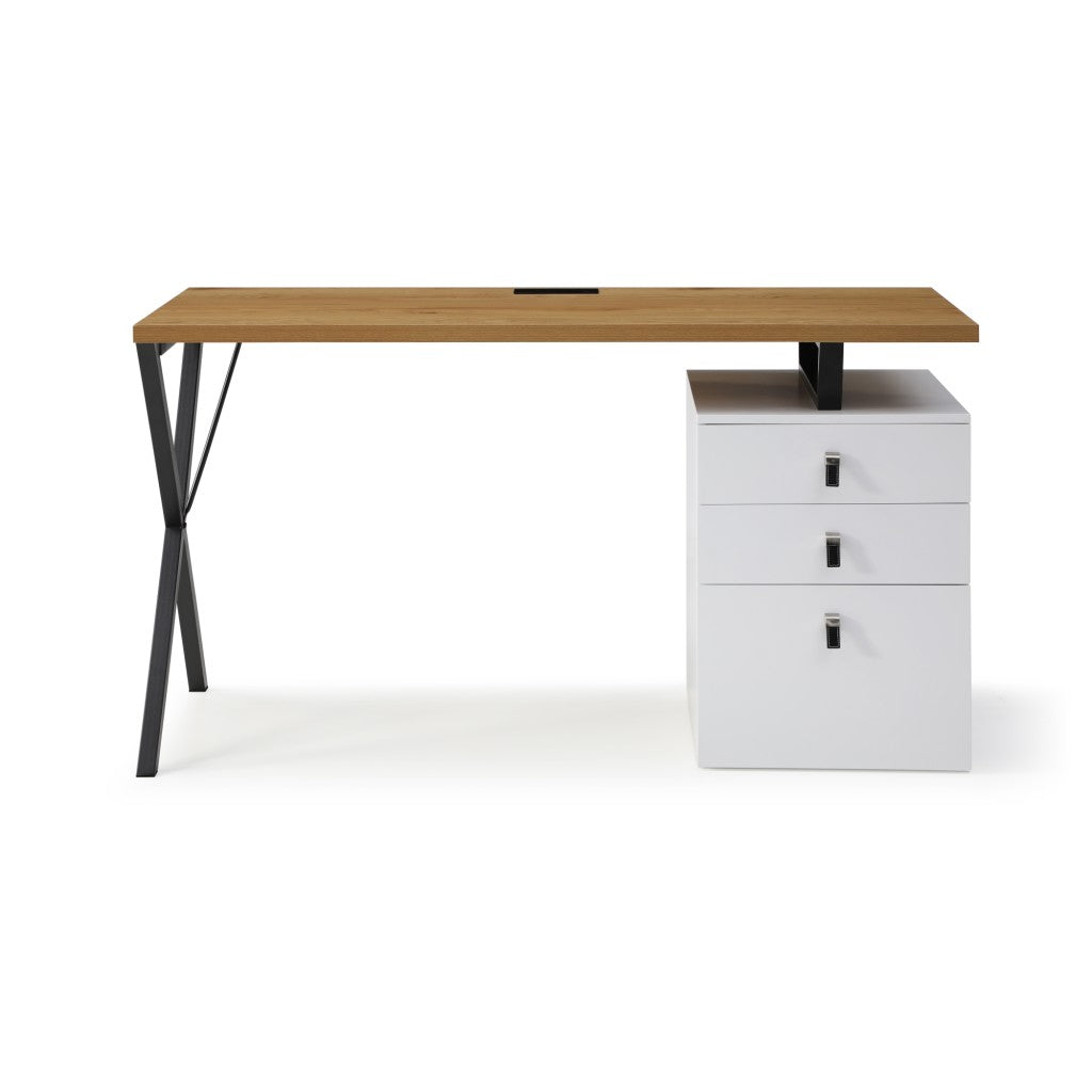 Axton Writing Desk with 3 Drawers