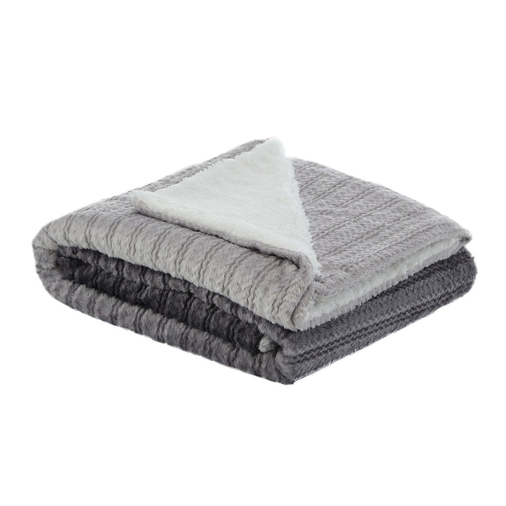 Throw - Ombre Flannel Reversible Jacquard Throw