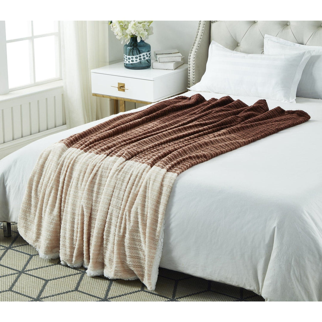 Throw - Ombre Flannel Reversible Jacquard Throw