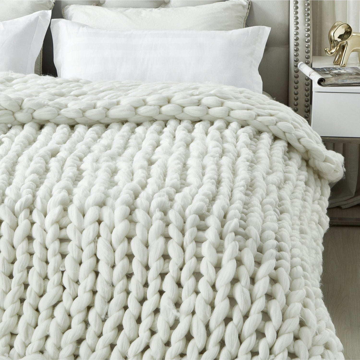 Chunky knit outlet blanket king size