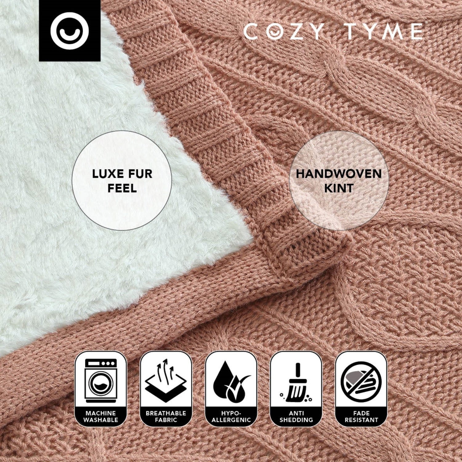 Cozy cable knit online throw