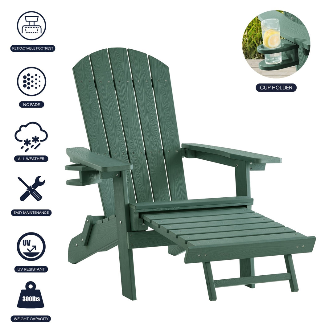 Inspired Home Cal Adirondack Chair  Green 1