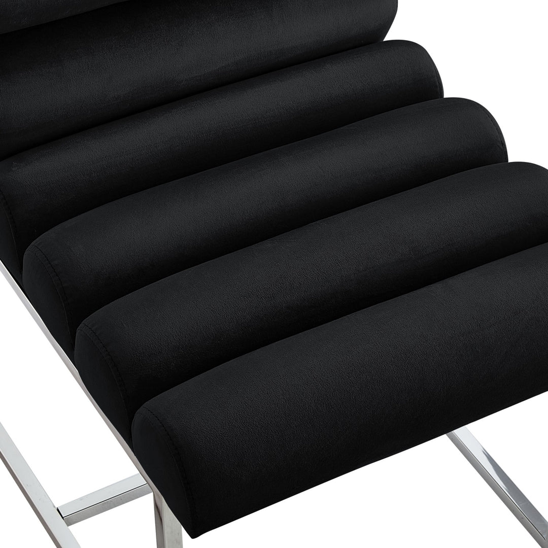 Inspired Home Dalia Dining Chair Velvet Black/Chrome 5