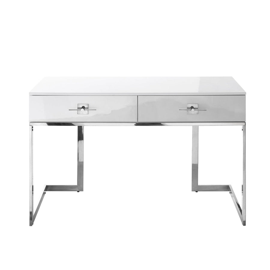 Mandisa Modern Desk 2 Drawers Hight Gloss Lacquer Finish for Office ...