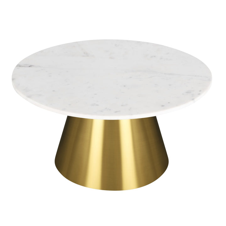 Inspired Home Zyler Marble Coffee Table Gold Main