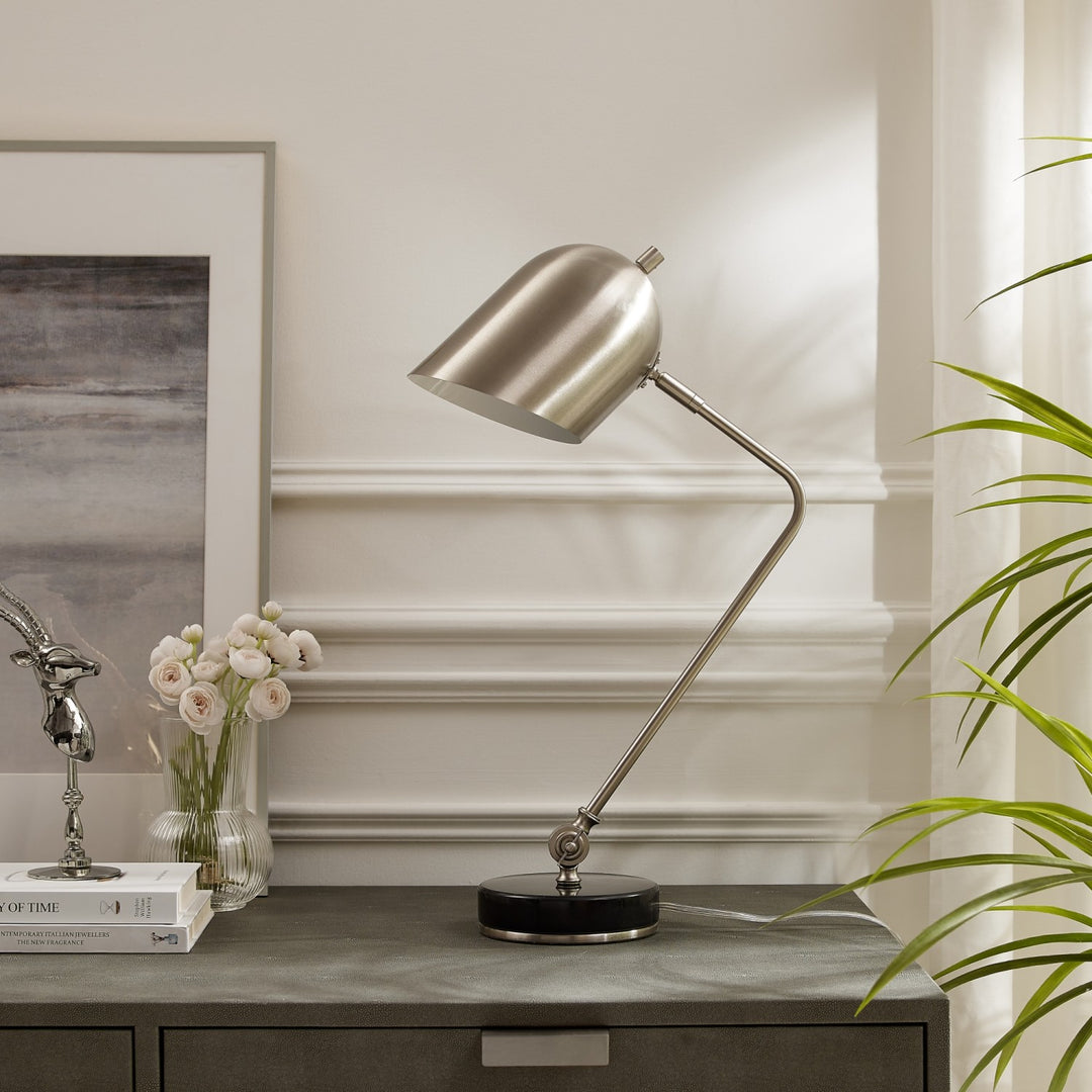 Craig Modern Table Lamp 5ft Power Cord, Marble Stone Base Sturdy