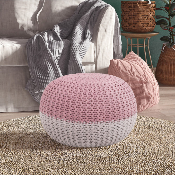 Mylah Hand Knitted Pouf