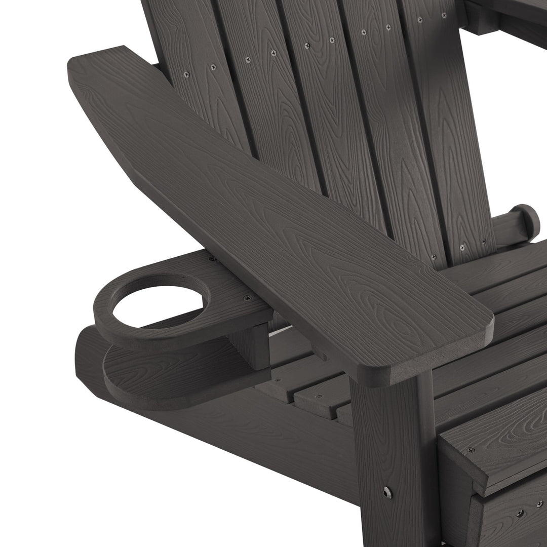 Inspired Home Cal Adirondack Chair  Black 8